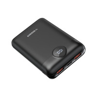 VEGER S20 Fast Charging 20000mAh Mini powerbank Zwart, PD 22,5W, QC 3.0, 2A, USB-A, USB-C, Micro-USB