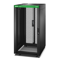 APC NetShelter Easy Rack 24U ER6482 server rack Zwart/groen, zwenkwielen, 4 beugels en zijpanelen, geen onderkant, 1198H x 600B x 800D mm