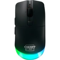 CHERRY XTRFY M50 Wireless gaming muis Zwart, 12.000 dpi, RGB, Bluetooth 5.2 / 2.4 Ghz / USB