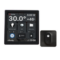 Shelly Wall Display + Blu H&T kit bedieningspaneel Zwart