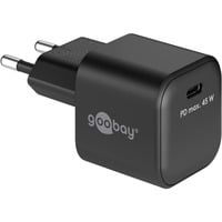 goobay 45W GaN USB-C PD Multiport Quick Charger Nano  Zwart, 1x USB-C