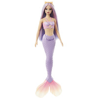 Barbie Dreamtopia - Zeemeerminpop - Lila haar en een paarse staart