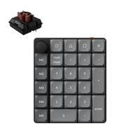 Keychron K0 Max QMK Draadloos Numpad Zwart, Keychron Milk PoM Switch (Brown), RGB Backlight (Hot-swappable), 2.4 GHz / Bluetooth / USB