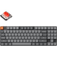 Keychron K13 Max-H1, toetsenbord Zwart, US lay-out, Gateron Low Profile 2.0 Mechanical Red, 80%, RGB leds, Low-profile double-shot PBT, hot swap, 2.4GHz | Bluetooth 5.1 | USB-C