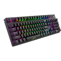 Sharkoon SKILLER SGK20 RGB mechanisch gaming toetsenbord Zwart, US lay-out (QWERTY), Huano Brown, 100%, RGB
