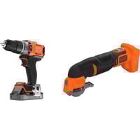 BLACK+DECKER 18V Schroefklopboormachine + 18V Oscillerende Multitool Bundel Zwart/oranje
