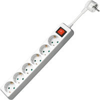 goobay Stekkerdoos met schakelaar en 6 stopcontacten stekkerdoos Wit, kabellengte 1.5 meter