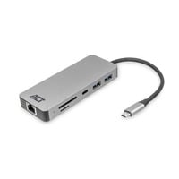 ACT Connectivity USB-C 4K docking station Aluminium, USB-C, HDMI, LAN