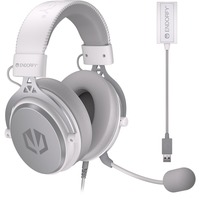ENDORFY VIRO Plus USB Onyx White over-ear gaming headset Wit, USB-A, 3,5 mm aansluiting