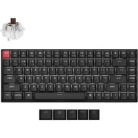 Keychron K2 QMK-A3, toetsenbord Zwart, US lay-out, Keychron Super Brown, White leds, 75%, Cherry double-shot PBT, Bluetooth 5.2 | USB-C
