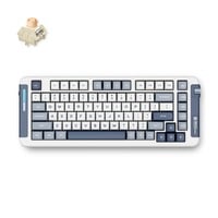 MCHOSE X75 Navy Blue Icy Creamsicle Wireless Gasket Mount Mechanical RGB toetsenbord Wit, US lay-out (QWERTY), Kailh Box Icy Creamsicle, 75%, RGB, Hot swap, Double-Shot PBT, draadloos | Bluetooth | USB-C