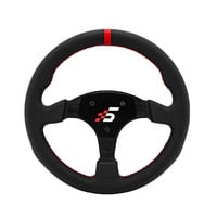 Simagic P-330R (Leather) stuur add-on Zwart/rood