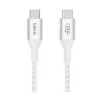 Belkin BoostCharge USB-C > USB-C kabel Wit, 1 meter, 240 W