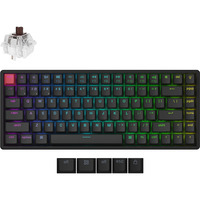 Keychron K2 QMK-J3 RGB mechanisch toetsenbord Zwart, US lay-out (QWERTY), Keychron Super Brown, 75%, RGB leds, Cherry double-shot PBT, hot swap, Bluetooth 5.2 | USB-C