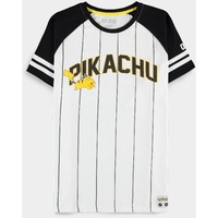  Pokémon: Running Pika Baseball T-Shirt XL Wit/zwart