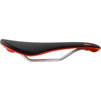 Fabric Scoop Elite Shallow fietszadel Zwart/rood, 142mm, cro-mo rails