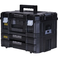 Stanley FatMax Tstak Combo II + IV gereedschapskist Zwart