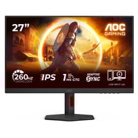 AOC 27G4ZR 27" gaming monitor Zwart/rood, 260Hz (OC), HDMI, DisplayPort