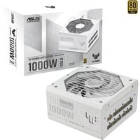 ASUS TUF Gaming Gold White Edition modulaire 1000 watt voeding  Wit, 1x 12V-2x6, 4x PCIe