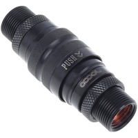 Alphacool Eiszapfen quick release set met dubbele schotfitting G1/4 IG - Deep Black verbinding Zwart (mat)