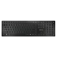 CHERRY KW 9100 SLIM toetsenbord Zwart, EU lay-out (QWERTY), Scissor switches, 100%, ABS, USB-C, 2.4 GHz, Bluetooth