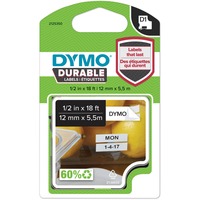 Dymo D1 duurzame labels zwart op wit 12 mm x 5,5 m printlint 