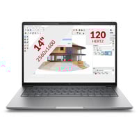 HP ZBook 8 G1i (B72W9ET) 14" laptop Zilver | Core Ultra 7 255H | RTX 500 Ada | 32 GB | 1 TB SSD