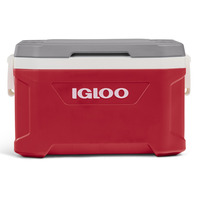 Igloo Latitude 52 Qt Cooler, 49,21 liter koelbox Rood