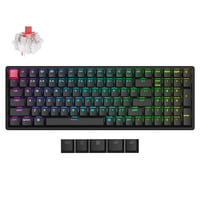 Keychron K4X-C1 RGB mechanisch toetsenbord Zwart, US lay-out (QWERTY), Keychron Super Red, 96%, RGB, Cherry Double-shot PBT Keycaps, Bluetooth | USB-C