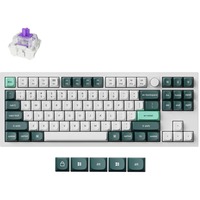 Keychron Q3 HE QMK-P1 RGB mechanisch toetsenbord Wit, US lay-out (QWERTY), Gateron Double-Rail Magnetic Nebula, 80% (TKL), RGB leds, OSA double-shot PBT, hot swap, Knob, 2.4GHz | Bluetooth 5.1 | USB-C