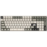 Iqunix F97 Hitchhiker Wireless Mechanical Keyboard, gaming toetsenbord Grijs/wit, US lay-out, Cherry MX Brown, RGB leds, 96%, Hot-swappable, PBT, 2.4GHz | Bluetooth 5.1 | USB-C