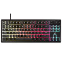 Corsair K55 CORE TKL Tenkeyless RGB gaming toetsenbord Zwart, US lay-out (QWERTY), Membraan, RGB
