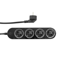Shelly Power Strip Gen4 4-voudige stekkerdoos Zwart, 4x stekker, WiFi, Bluetooth, Zigbee
