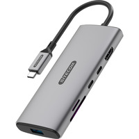 Sitecom 5 in 1 USB-C Multiport Adapter dockingstation Grijs