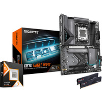 ALTERNATE Upgrade Kit X870 EAGLE WIFI7 / Ryzen 7 9800X3D / 32 GB Zwart/grijs, Moederbord, CPU, Geheugen