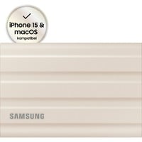 Samsung Portable T7 Shield, 1 TB externe SSD Beige, MU-PE1T0K/EU, USB-C 3.2 Gen 2 (10 Gbit/s)