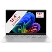ASUS Vivobook S 15 OLED S5507QA-MA006W 15.6" Copilot+ PC laptop Zilver | Snapdragon X Elite X1E-78-100 | Qualcomm Adreno | 16 GB | 1 TB SSD | 120 Hz