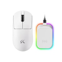 MCHOSE A7 V2 Ultra+ gaming muis Wit, 42.000 DPI, 8K, 2.4 GHz / Bluetooth / USB-C
