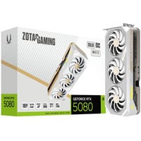 ZOTAC GeForce RTX 5080 SOLID OC White Edition grafische kaart DLSS 4, 3x DisplayPort, 1x HDMI 2.1
