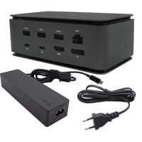 i-tec USB4 Metal Docking station Dual 4K HDMI DP with Power Delivery 80 W + i-tec Universal Charger 100 W Zwart