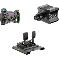 MOZA KS stuurwiel + R9 V3 stuurbasis + CRP2 Load Cell Pedals (Throttle + Brake) Bundel Zwart, Basis, stuur en pedalen