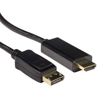ACT Connectivity Verloopkabel DisplayPort male naar HDMI-A male 0,50 m Zwart