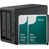 Synology DiskStation DS725+ incl. 2x Synology HAT3300-4T 4 TB harde schijf nas Zwart, 2x LAN, USB-A 3.2 (5 Gbit/s)