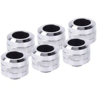 Alphacool Eiszapfen PRO 16 mm HardTube Fitting G1/4 - Chrome verbinding Chroom, 6 stuks