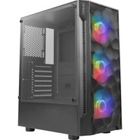 Antec NX260 midi tower behuizing Zwart | 3x USB-A | RGB | Tempered Glass