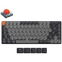 Keychron K3 QMK-A1, toetsenbord Zwart, US lay-out, Keychron Mechanical Red, 75%, witte leds, ABS Keycap, USB-C | Bluetooth 5.2