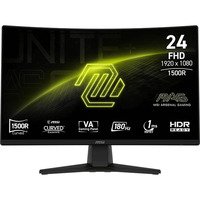 MSI MAG 242C 23.6" Curved gaming monitor Zwart, 180 Hz, HDMI, DisplayPort, Adaptive-Sync