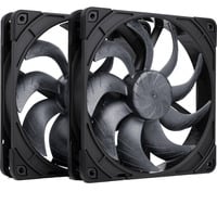 Noctua NF-A14x25 G2 PWM Sx2-PP chromax.black case fans Zwart, 2 stuks, 140 x 140 x 25 mm