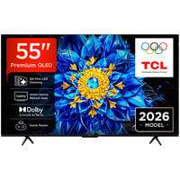 TCL 55QLED810 4K Ultra HD Smart TV 55" Ultra HD QLED Zwart, 4x HDMI, USB-A, LAN, WiFi, BlueTooth