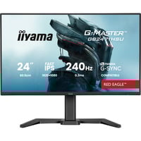 iiyama G-Master Red Eagle GB2471HSU-B1 23.8" gaming monitor Zwart, 240Hz, HDMI, DisplayPort, Audio, USB-C, NVIDIA G-Sync